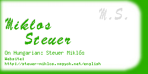 miklos steuer business card